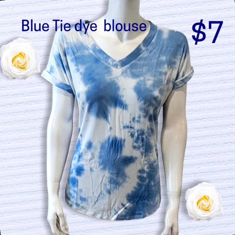 Blue Tie dye  Blue Tie dye blouse